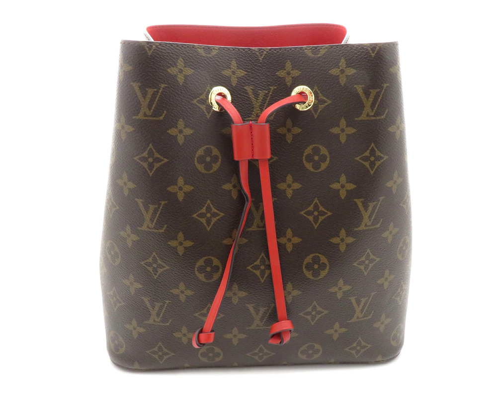 LOUIS VUITTON Monogram Neo Noe Shoulder Bag Coquelicot Red